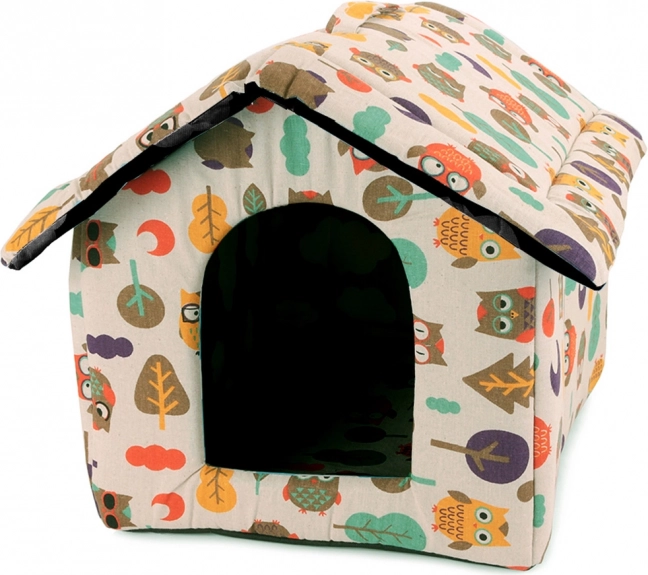 Pet House with Owl Design, Size XL
