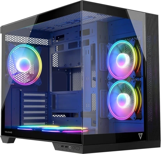 Case per computer Volcano Panorama APEX ARGB 5F MIDI grigio