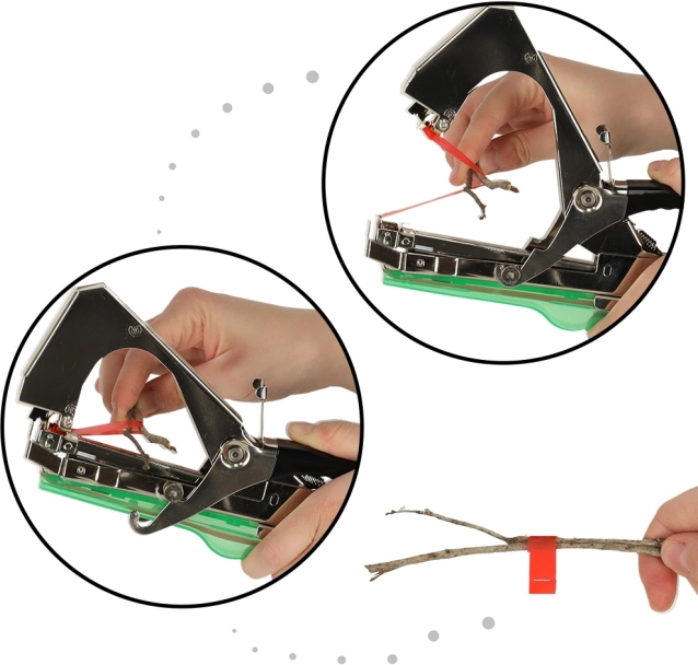 Fast and gentle tying without damaging stems