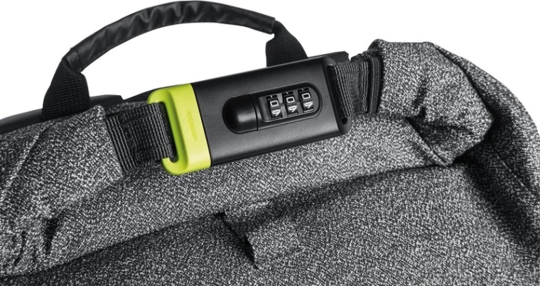 Cut-resistant material and integrated combination lock