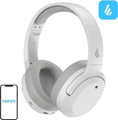 Edifier W820NB Wireless Headphones with ANC – White