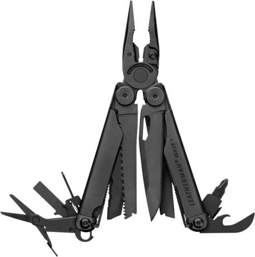 Leatherman Wave Plus Black Multitool – 18 Funktionen, schwarz