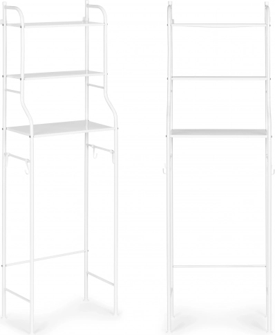 Tall bathroom cabinet with 3 shelves aluminum construction