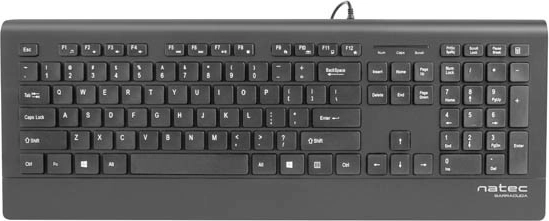Tastiera Natec Barracuda Slim nera USB