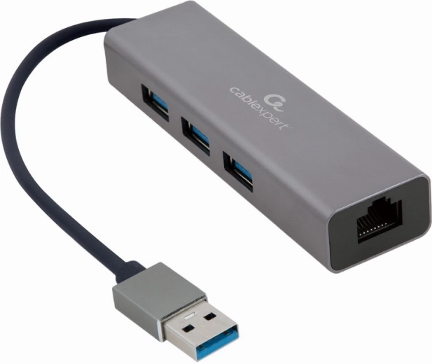 Adattatore USB-AM a LAN GbE Hub 3xUSB 3.0