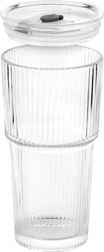 Coperchio con guarnizione e foro per cannuccia