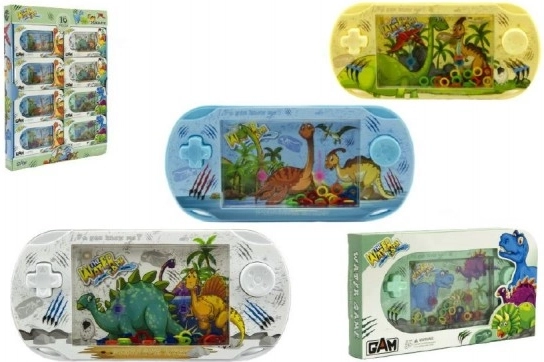 Water pocket game with dinosaurs – plastic ring-toss water game 18 cm