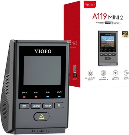 Dash cam Viofo A119 Mini 2 con risoluzione 2K, WiFi e GPS