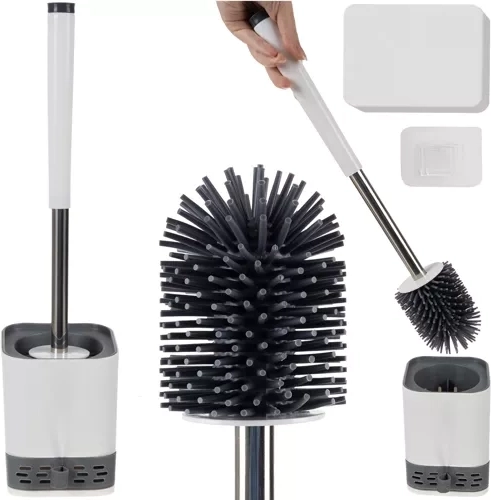 RUHHY Toilet Brush with Holder and Tweezers – Silicone