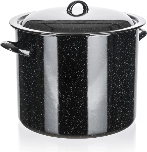 Pentola smaltata con coperchio 28 cm, 14 l