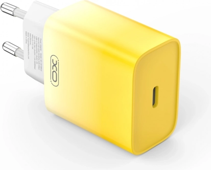 XO Wall Charger with USB‑C, PD 30 W (Yellow)