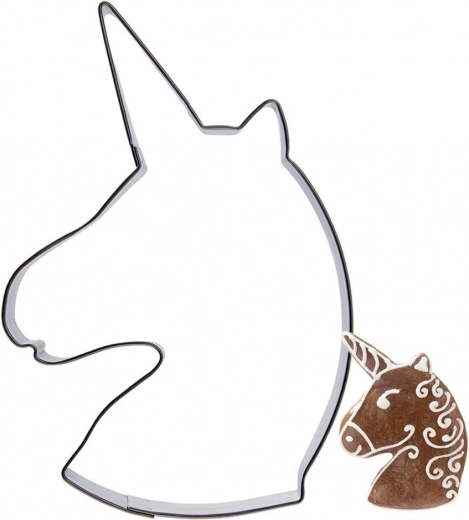Roestvrijstalen uitsteekvormpje voor koekjes unicorn 9 cm
