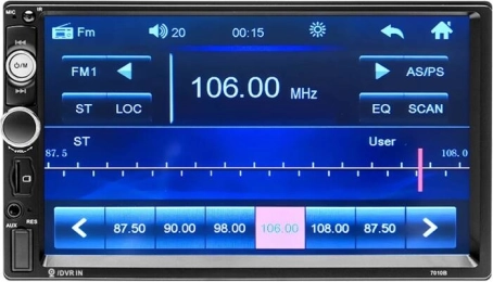 Podofo 7" Multimedia Car Monitor with Bluetooth and Mirror Link