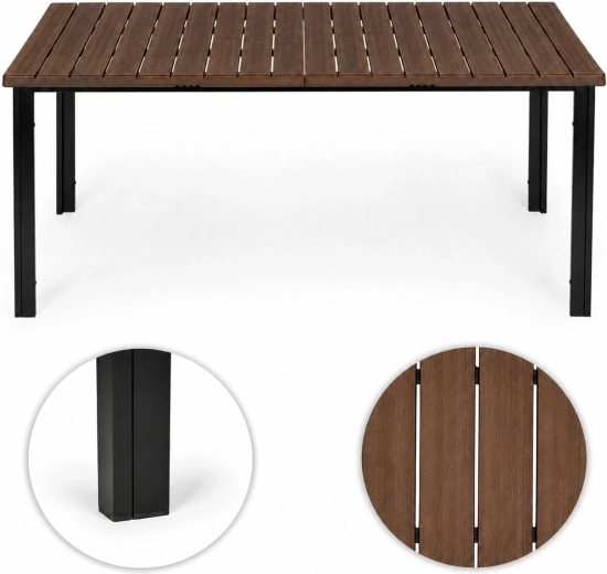 Plateau en HDPE effet bois avec évacuation