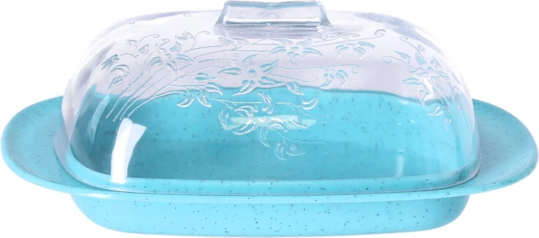 Průhledné víko s květinovým motivem