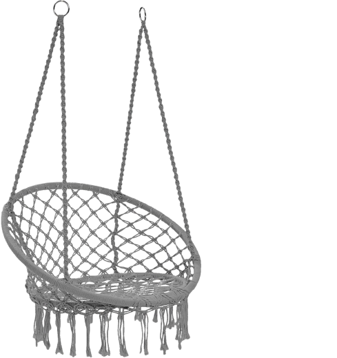 Hangstoel cocon grijs 80 × 60 × 120 cm