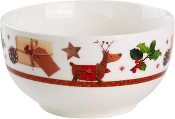 Ceramic bowl with Christmas reindeer 530 ml TORO