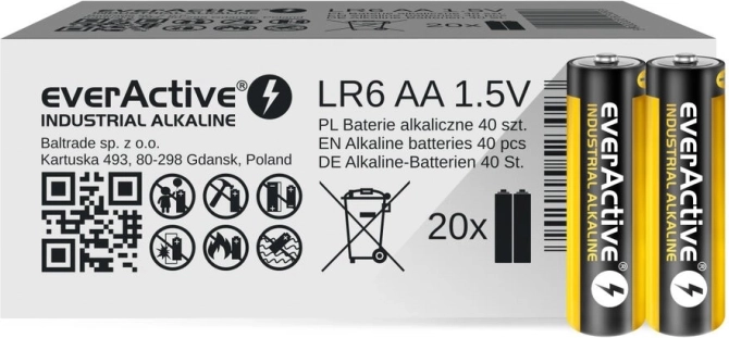 Alkaline Batteries AA LR6 40 pcs