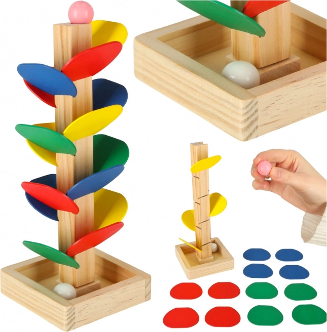 Wooden MONTESSORI Marble Tree