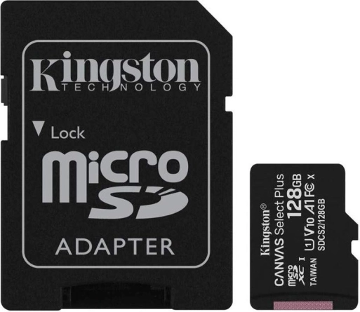 Kingston Canvas Select Plus 128 GB MicroSD kártya adapterrel