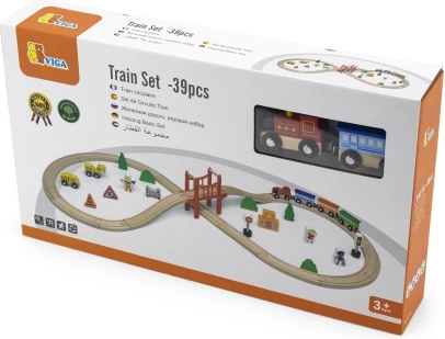 Wooden Train Set 39 pcs