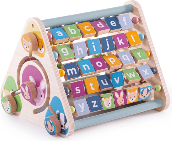 Bigjigs Toys wooden activity triangle with animals