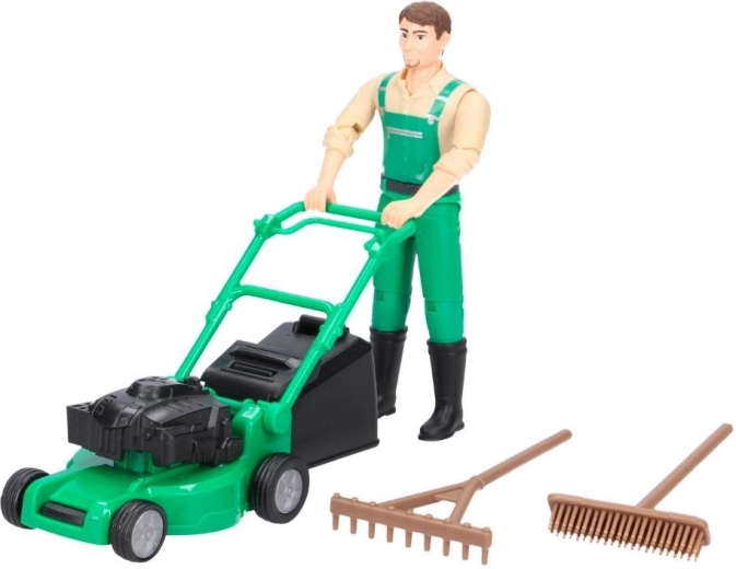 BRUDER BWORLD giardiniere con tosaerba e accessori