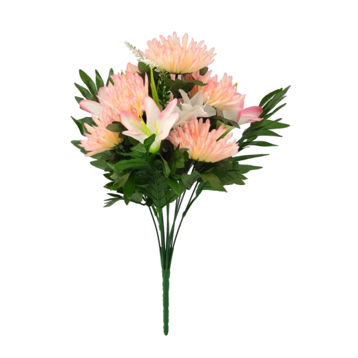 Fleurs réalistes et feuillage abondant