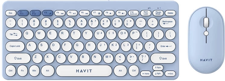 Havit Wireless Keyboard and Mouse Set in Blue