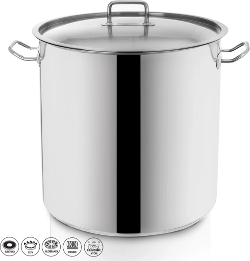 Roestvrijstalen kookpan Stock 35 l met deksel