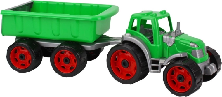Plastic tractor with trailer