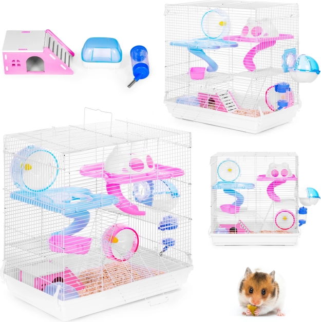 PETSI multi-level cage for hamsters and small rodents with complete accessories