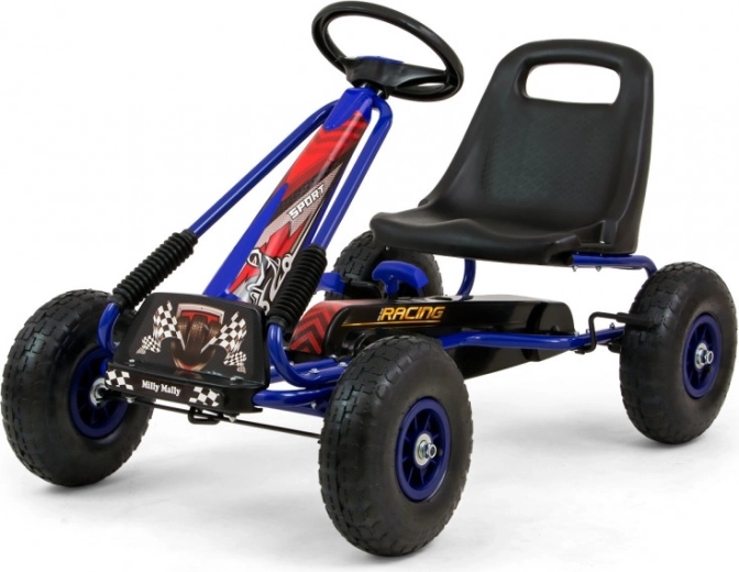 Dziecięcy gokart na pedały Milly Mally Thor niebieski