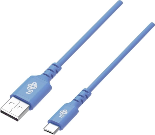 Silikonowy kabel USB–USB‑C 1 m niebieski z obsługą Quick Charge