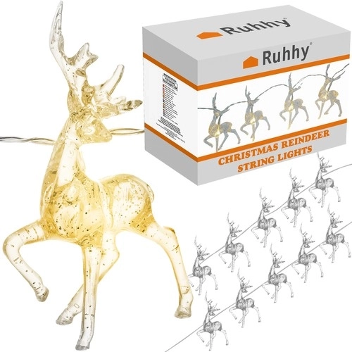 Ruhhy julelyskæde med rensdyr