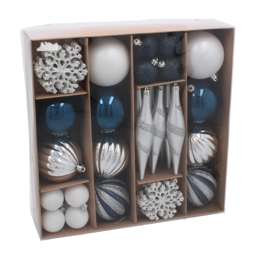 Harmonisk palet af marineblå og sølv