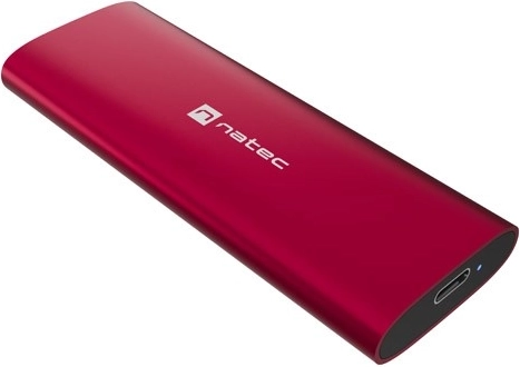 Natec Rhino M.2 NVMe Lite custodia esterna in alluminio per SSD, rosso rubino