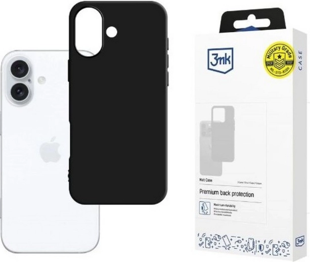 Matt Case for iPhone 16 6.1 black