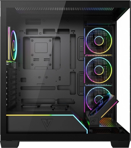 Five ARGB fans and integrated controller