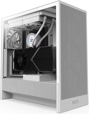 NZXT H5 Flow RGB bianco Case PC Midi Tower con finestra