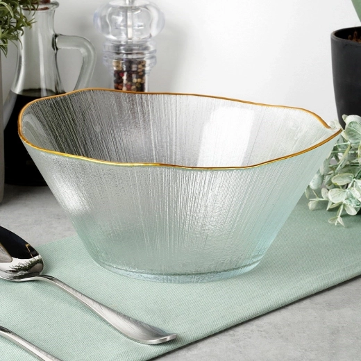 Texturované čiré sklo s moderním tvarem