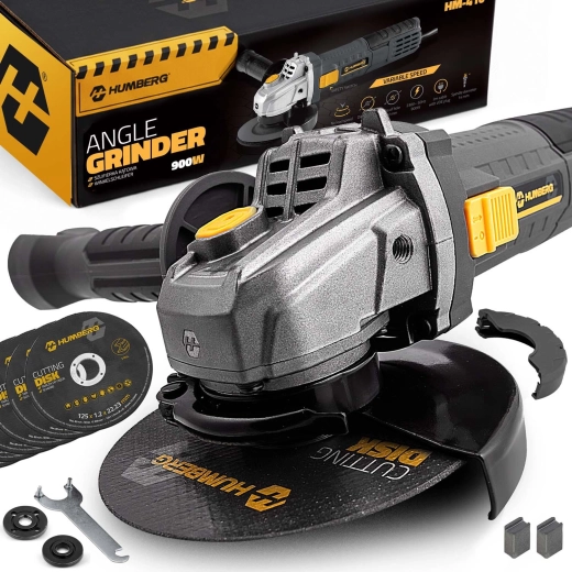 Angle grinder 900 W with speed control and set of 10 discs 125 mm HUMBERG HM-410
