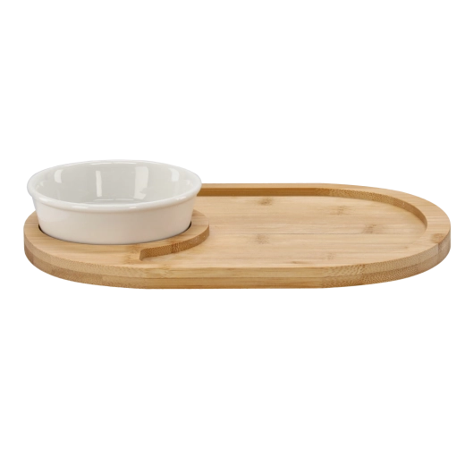 Integrated space for dips and sauces