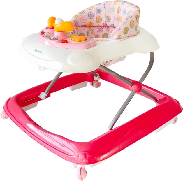ECO TOYS interactive walker with activity panel – pink