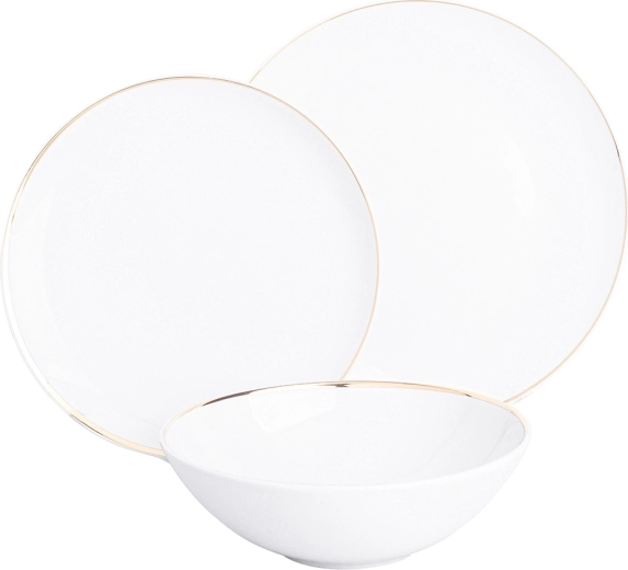 Servizio da tavola MariaPaula Moderna Gold 18 pezzi per 6 persone