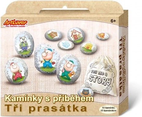 Stones with a Story Three Little Pigs