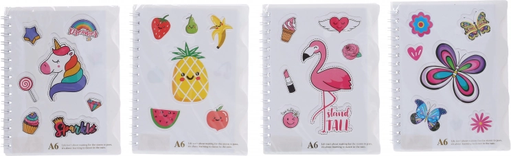 Lined Spiral Notebook 11.5x14.5 cm 50 pages MIX