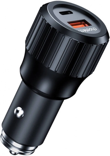 Choetech 63W dual car charger USB‑C 45 W + USB‑A 18 W black