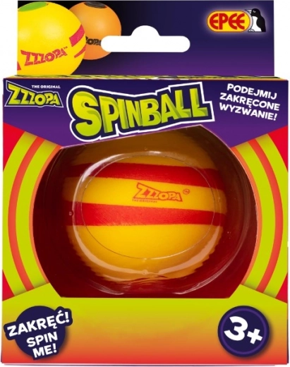 Spinball juggling ball yellow with red