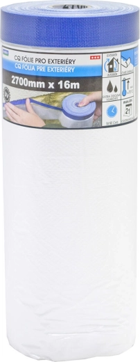 Krycí exteriérová páska se zakrývací fólií 270 × 1600 cm, samolepicí